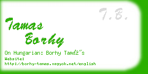 tamas borhy business card